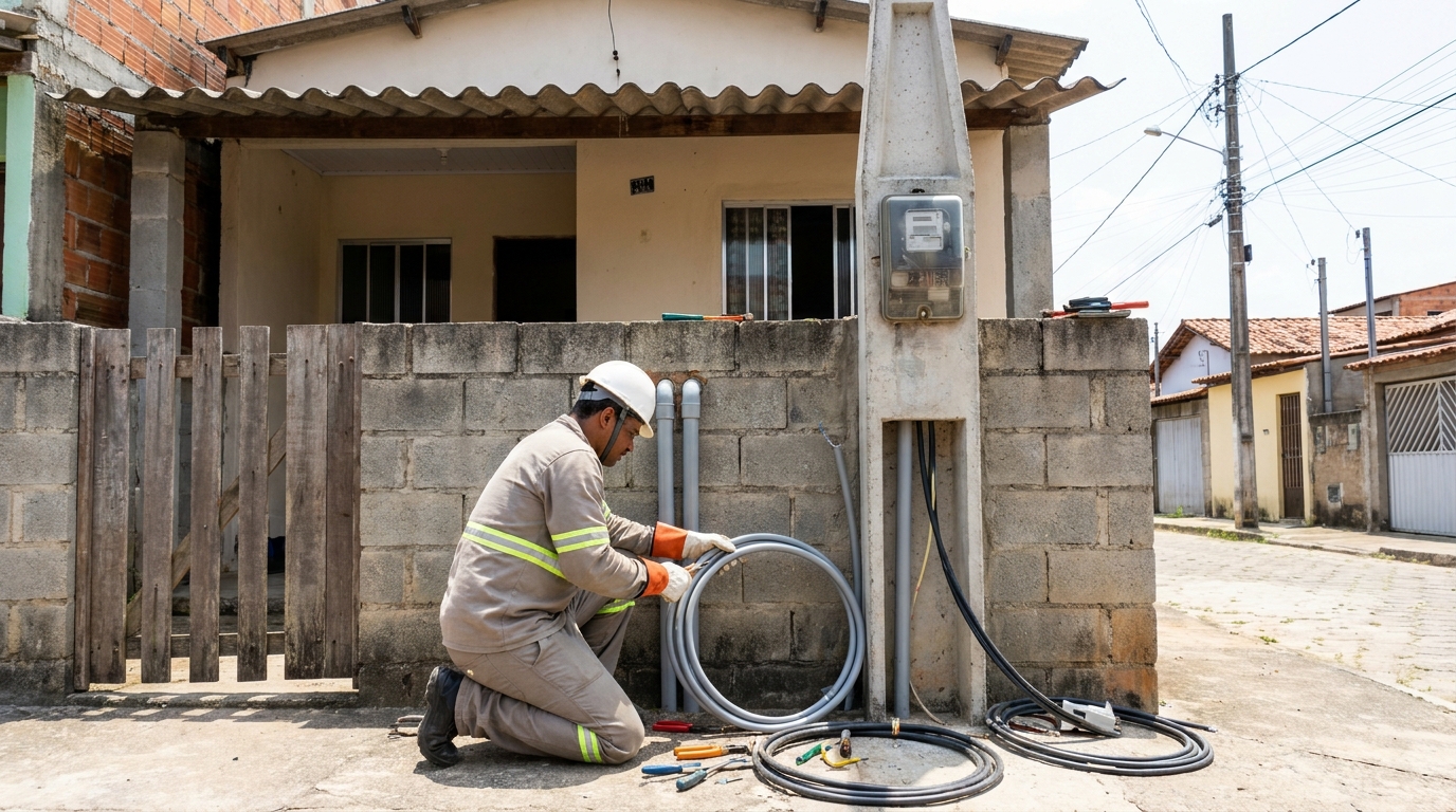 Instalação de Poste Padrão em Suzano‑SP