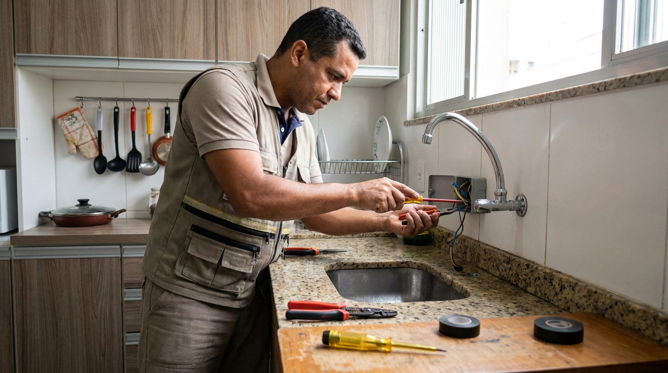 Instalação em Cozinha ou Área Gourmet em Suzano‑SP