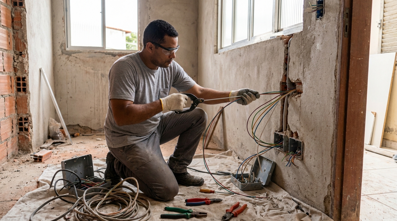 Troca de Cabos Danificados em Suzano‑SP